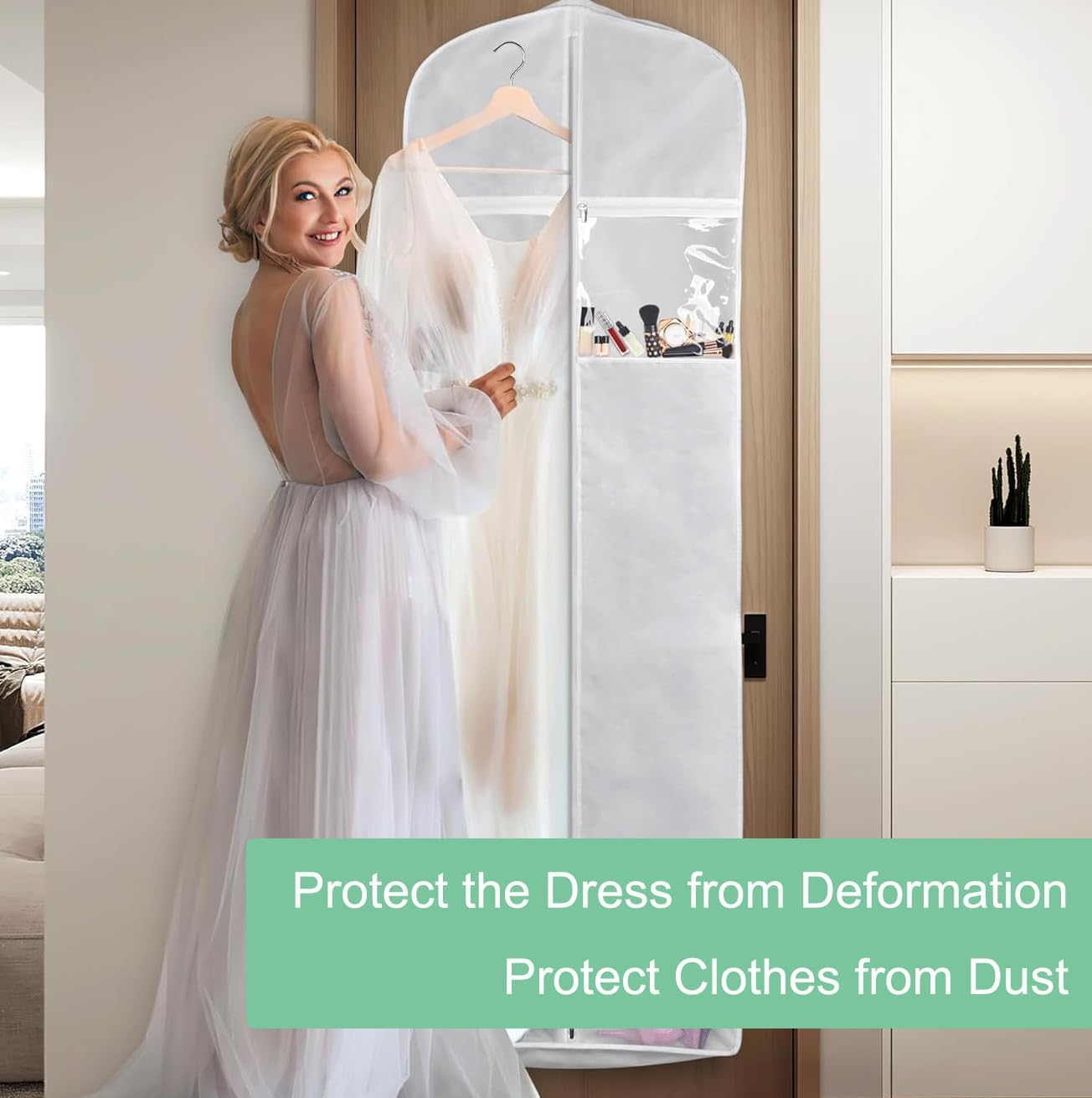 Maliben | Long Wedding Dress Storage Set – Dustproof Wedding Dress Bag (1+1 Free)