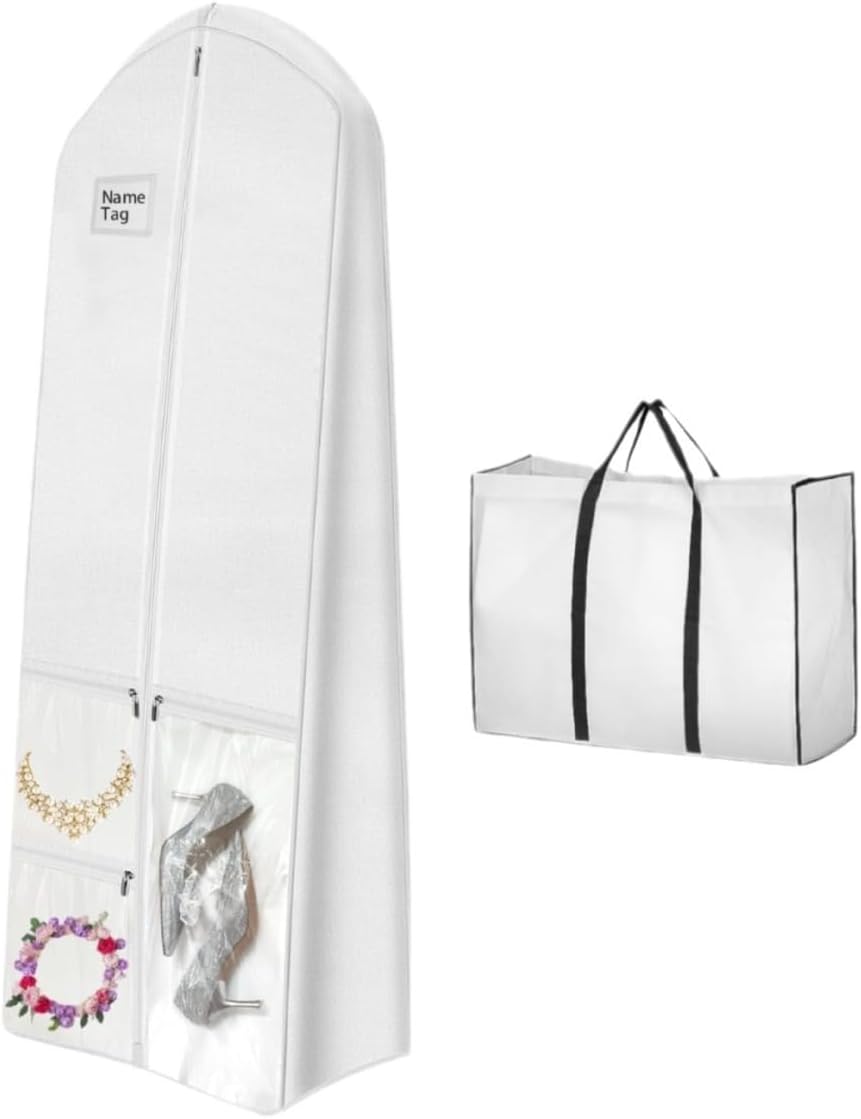Maliben | Long Wedding Dress Storage Set – Dustproof Wedding Dress Bag (1+1 Free)