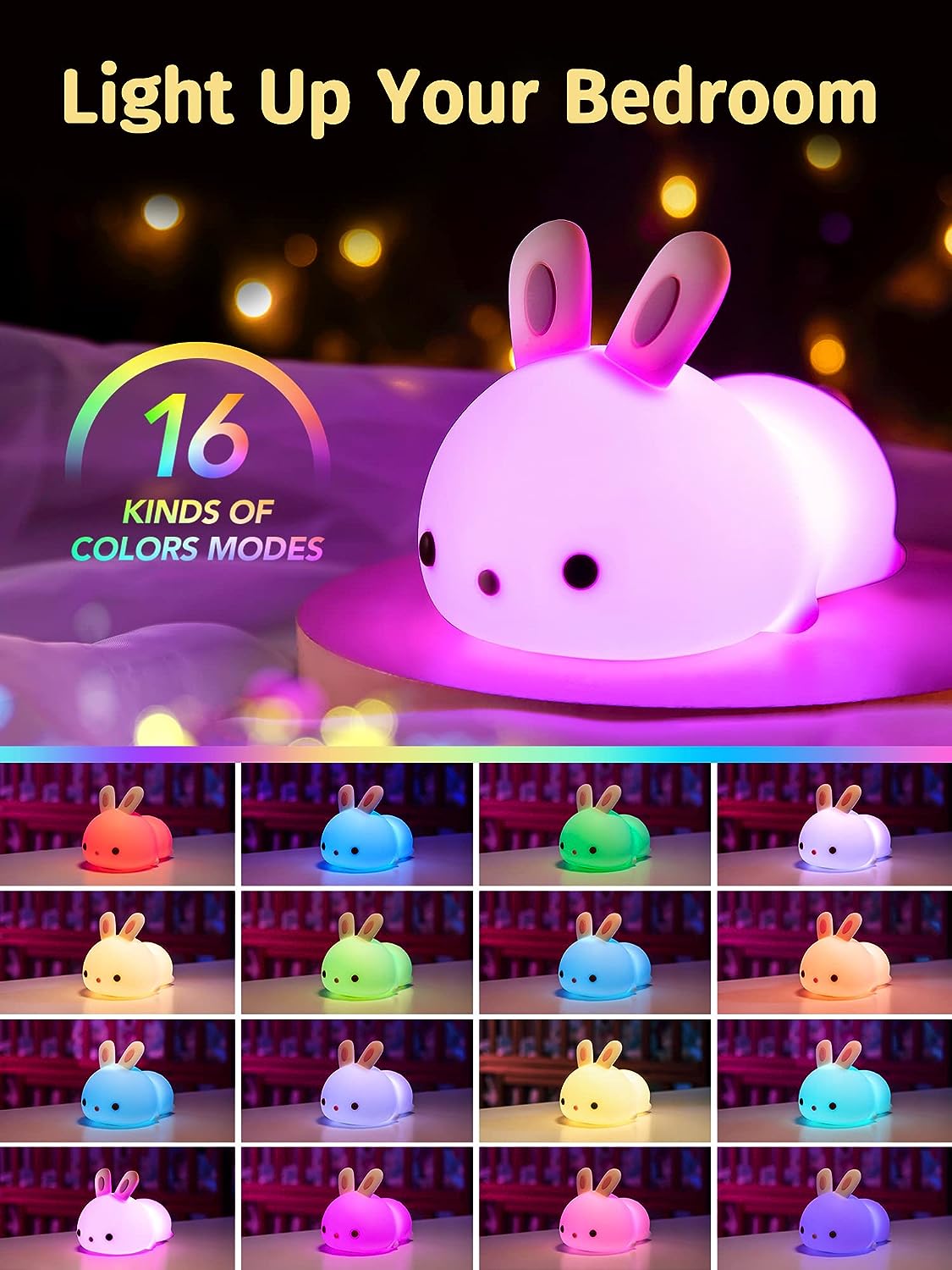 Maliben | Rabbitdream Nightlight Magical Rabbit With Color Changing Led Light