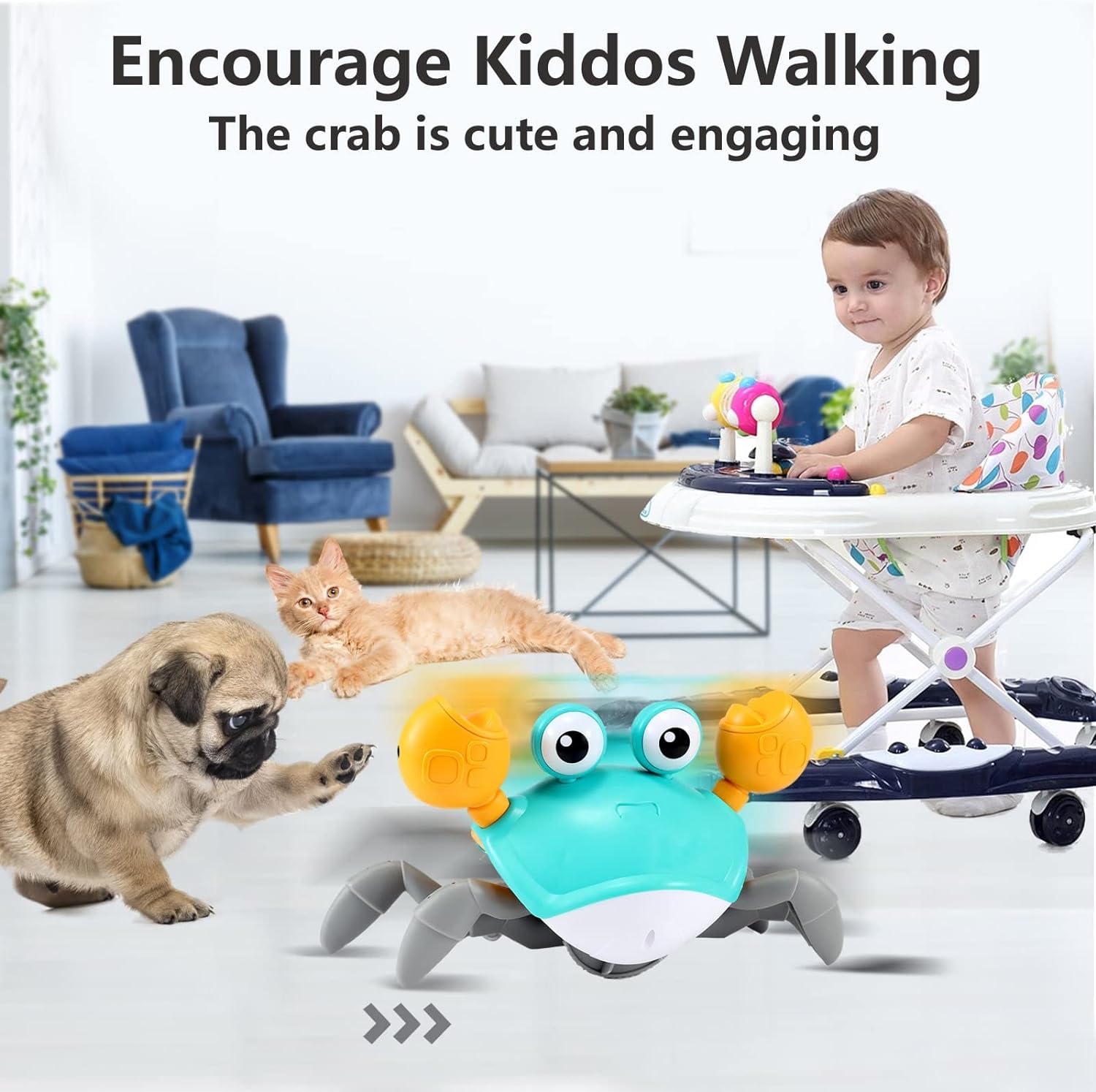 Maliben | Enchanting Crawling Crab - Explore The World With The Enchanting Crawling Playmate