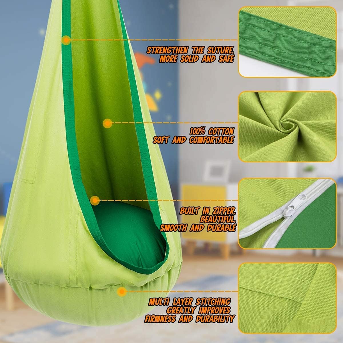 MAliben | Hangingjoy Kids Hammock - Create a Play Paradise Of Relaxation