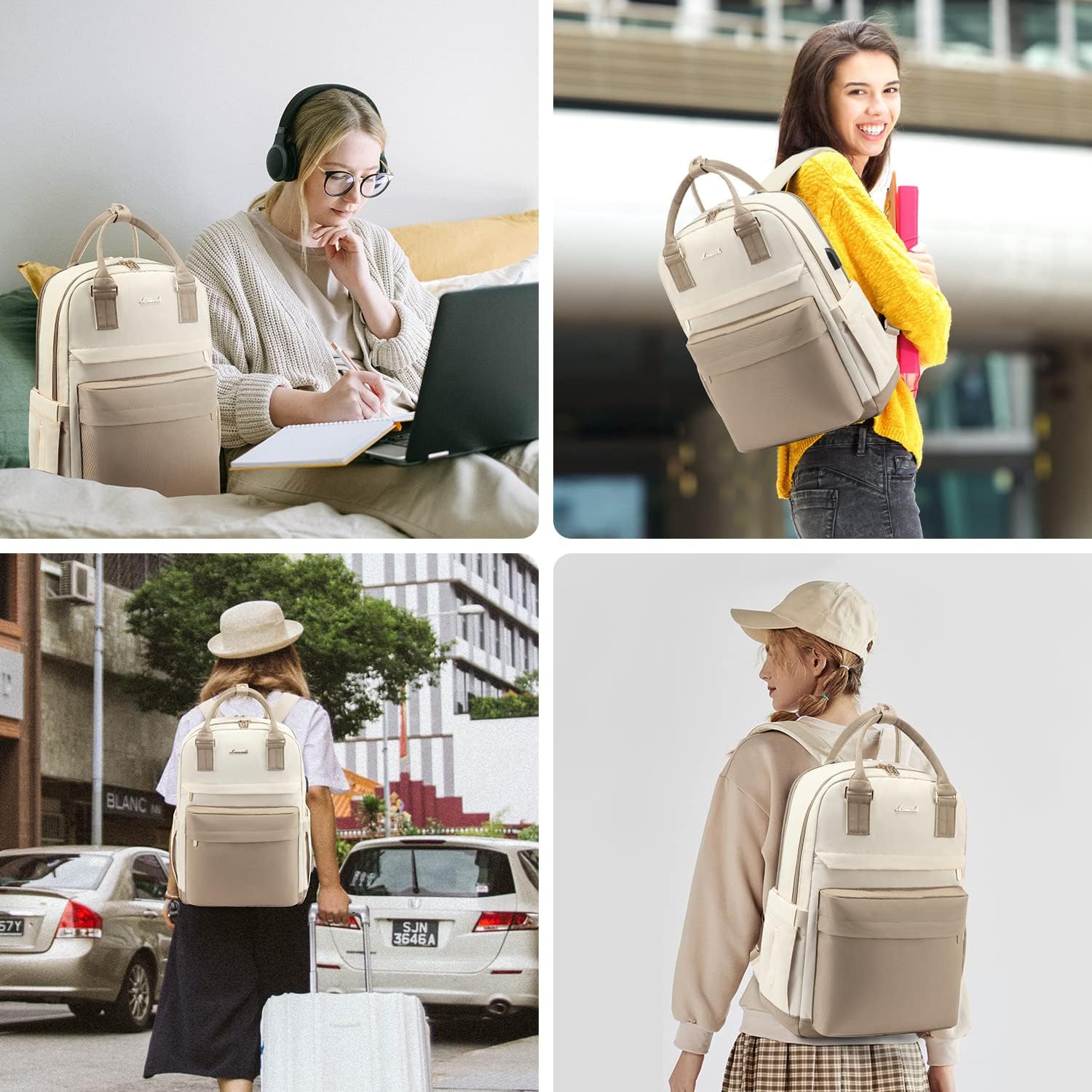 Maliben | Women’S Waterproof Laptop Backpack With Usb Charging – Stylish 17-Inch Work, School & Travel Bag