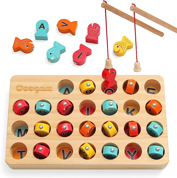 Maliben | Enchanting Wooden Magnetic Fishing Game - Educational Play Fun For Toddlers