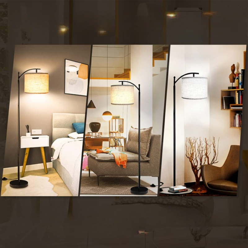Maliben Floor lamp with 3 color temperatures LED bulb, floor lamp high industrial...