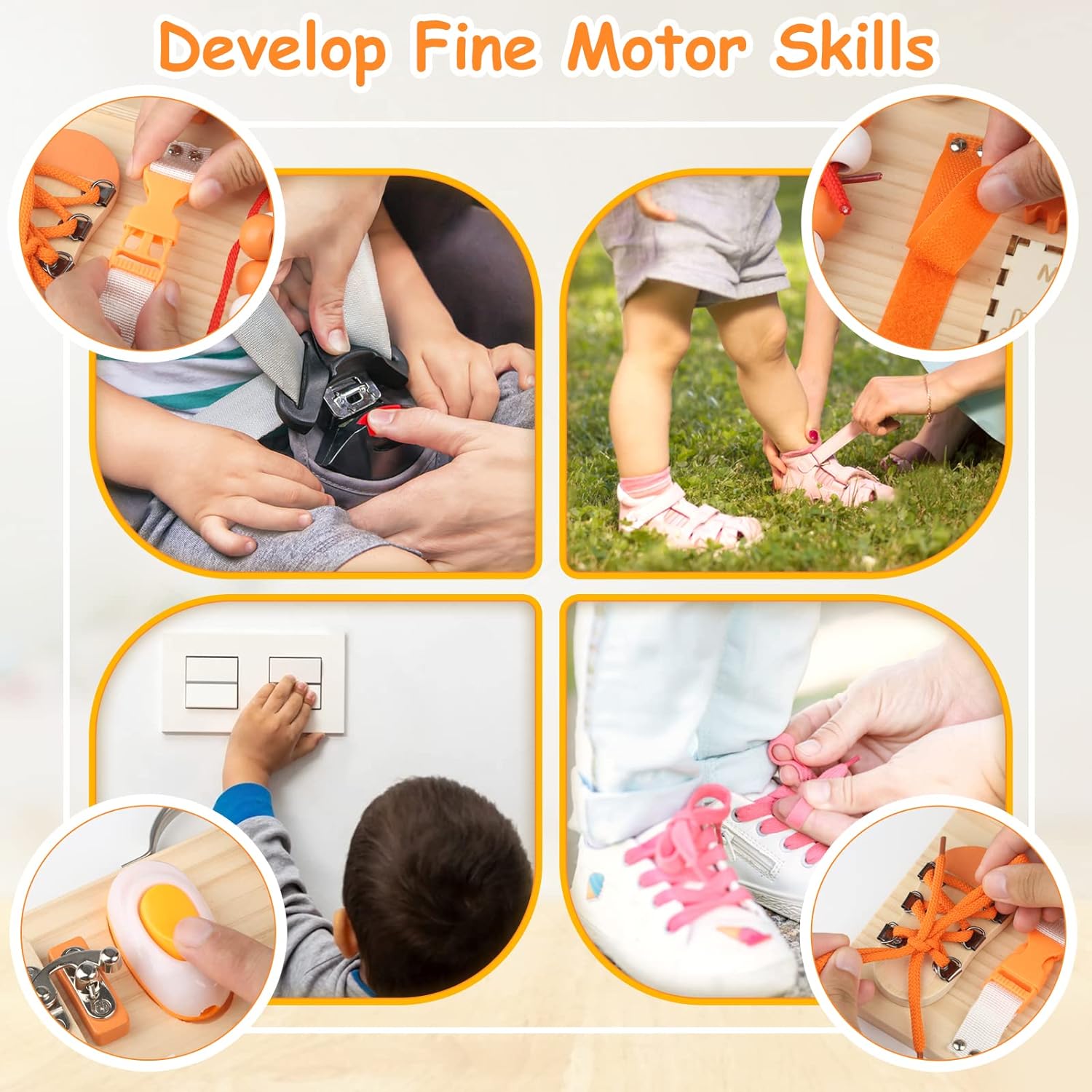Maliben | Creative Wooden Activity Board For Kids - Play & Learn