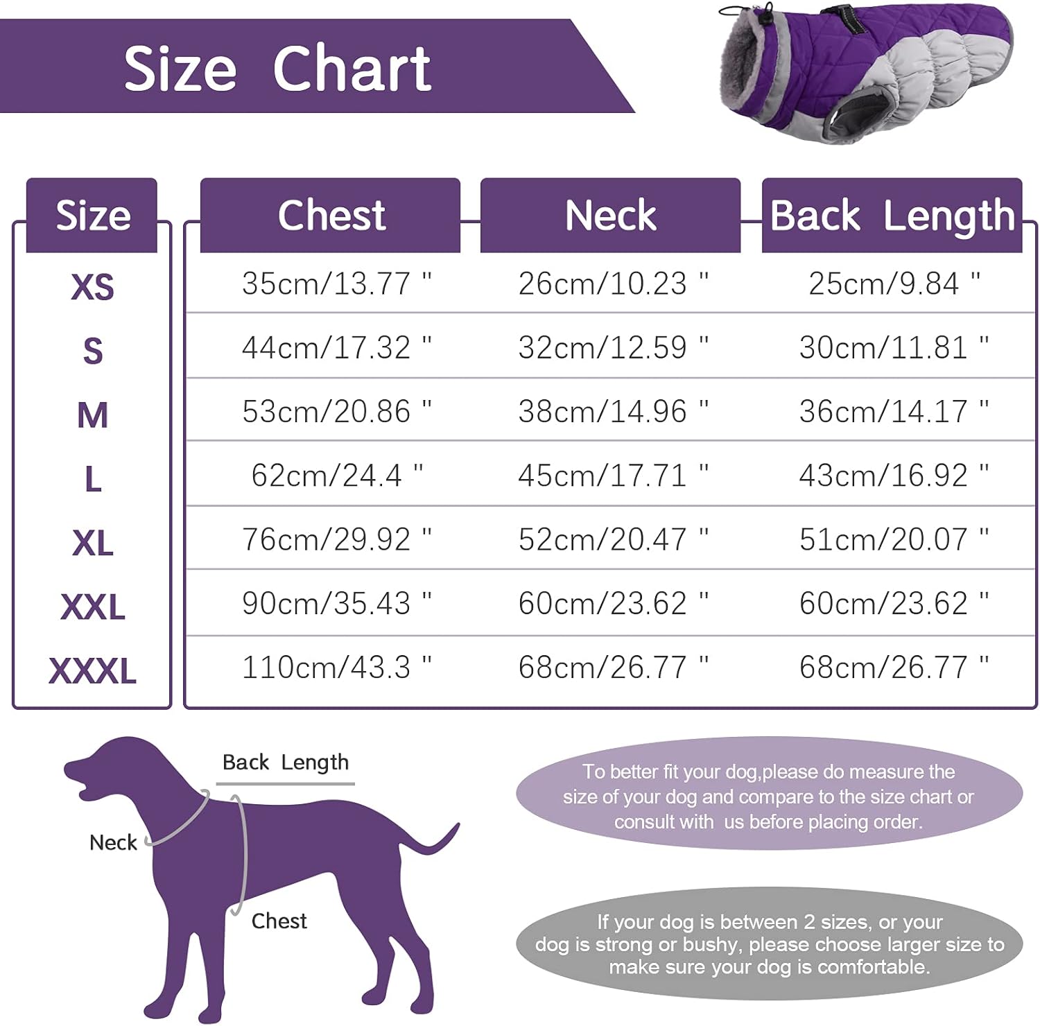 Maliben SafeWalk Winter Harness Jacket – Waterproof dog jacket with reflection and...