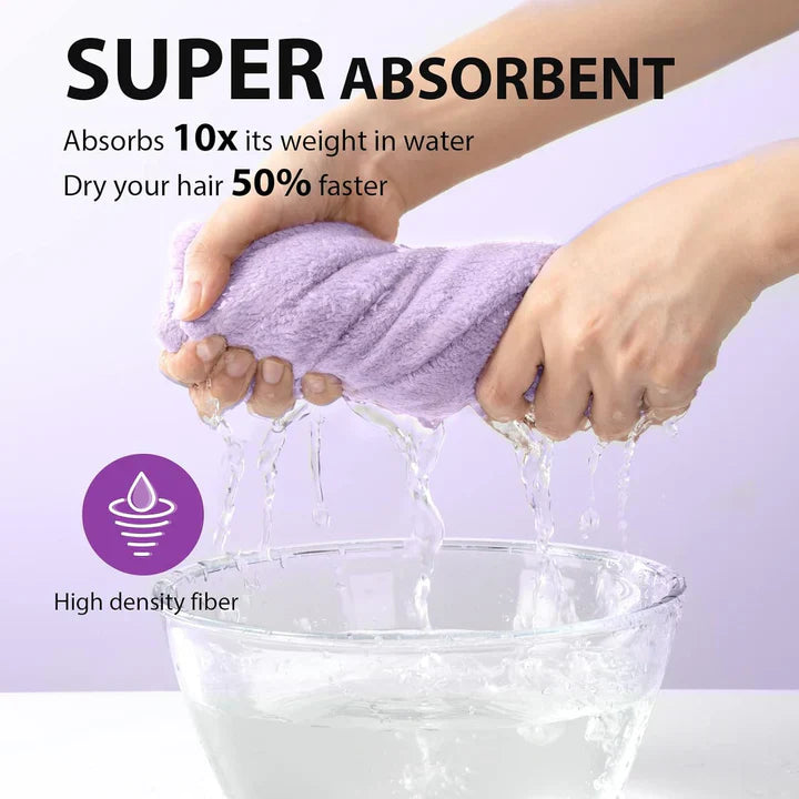 Maliben | Microfiber Hair Towel Set | 3 Pack For Quick Drying
