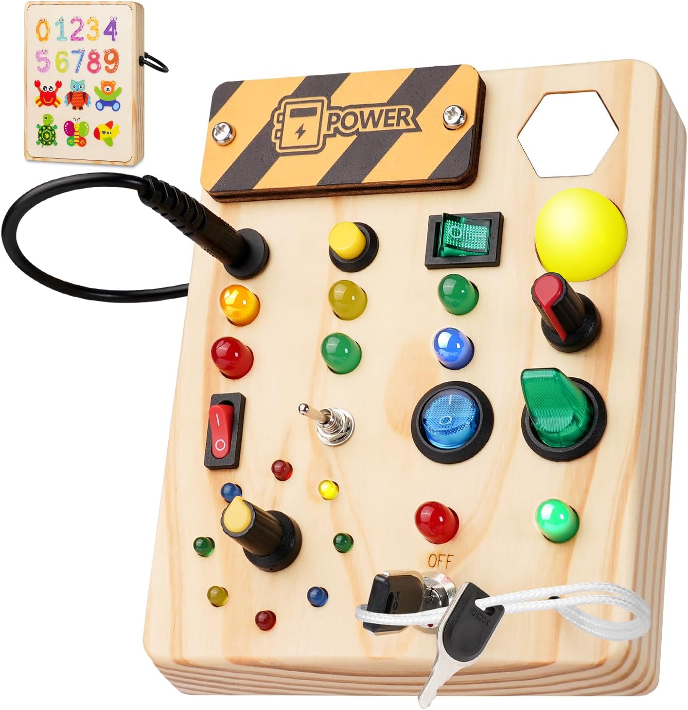 Maliben | Montessori Toddler Pin Board - Discovering With Creative Lights