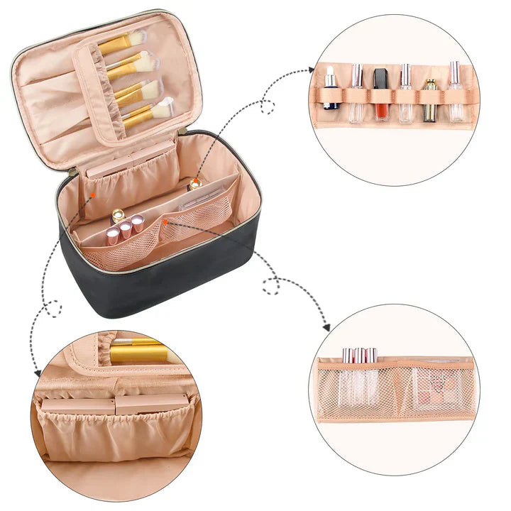 Maliben | Practical Make-Up Organizer For Traveling | With Compartments And Dividers