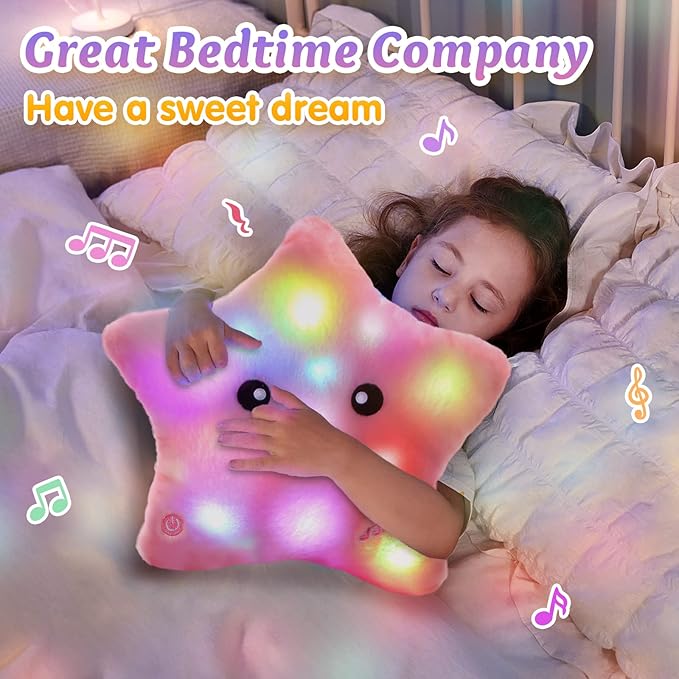 Maliben | Bright Led Star Cuddly Pillow For Kids