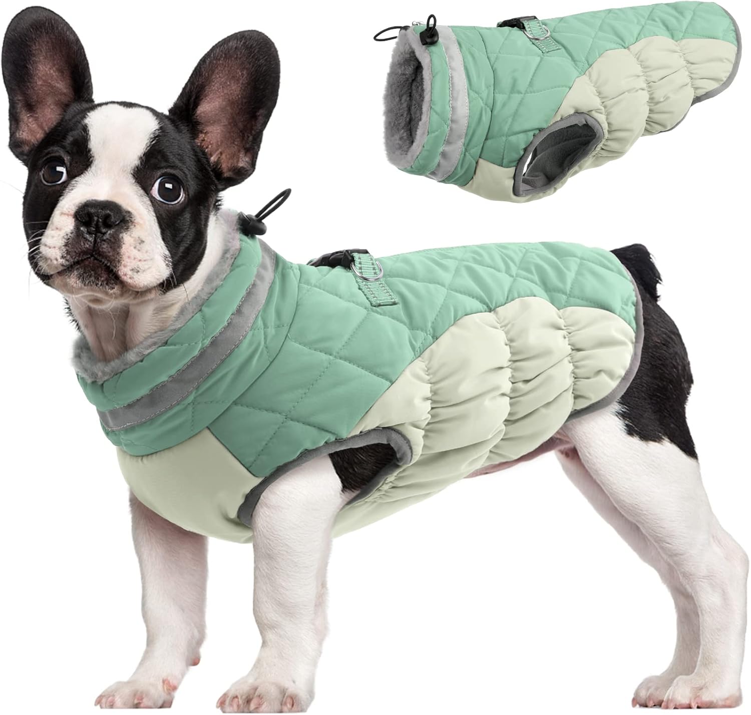 Maliben SafeWalk Winter Harness Jacket – Waterproof dog jacket with reflection and...