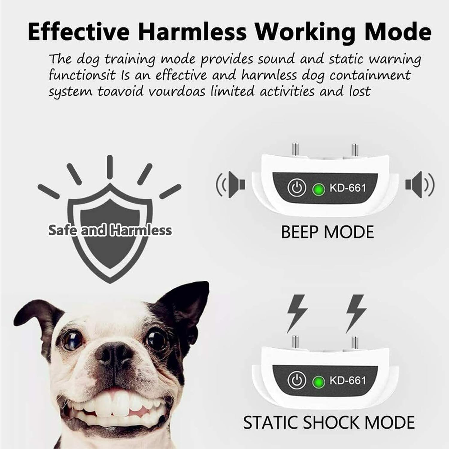 Maliben Wireless Dog Fence Collar System — Waterproof, Rechargeable & Ideal for Home...