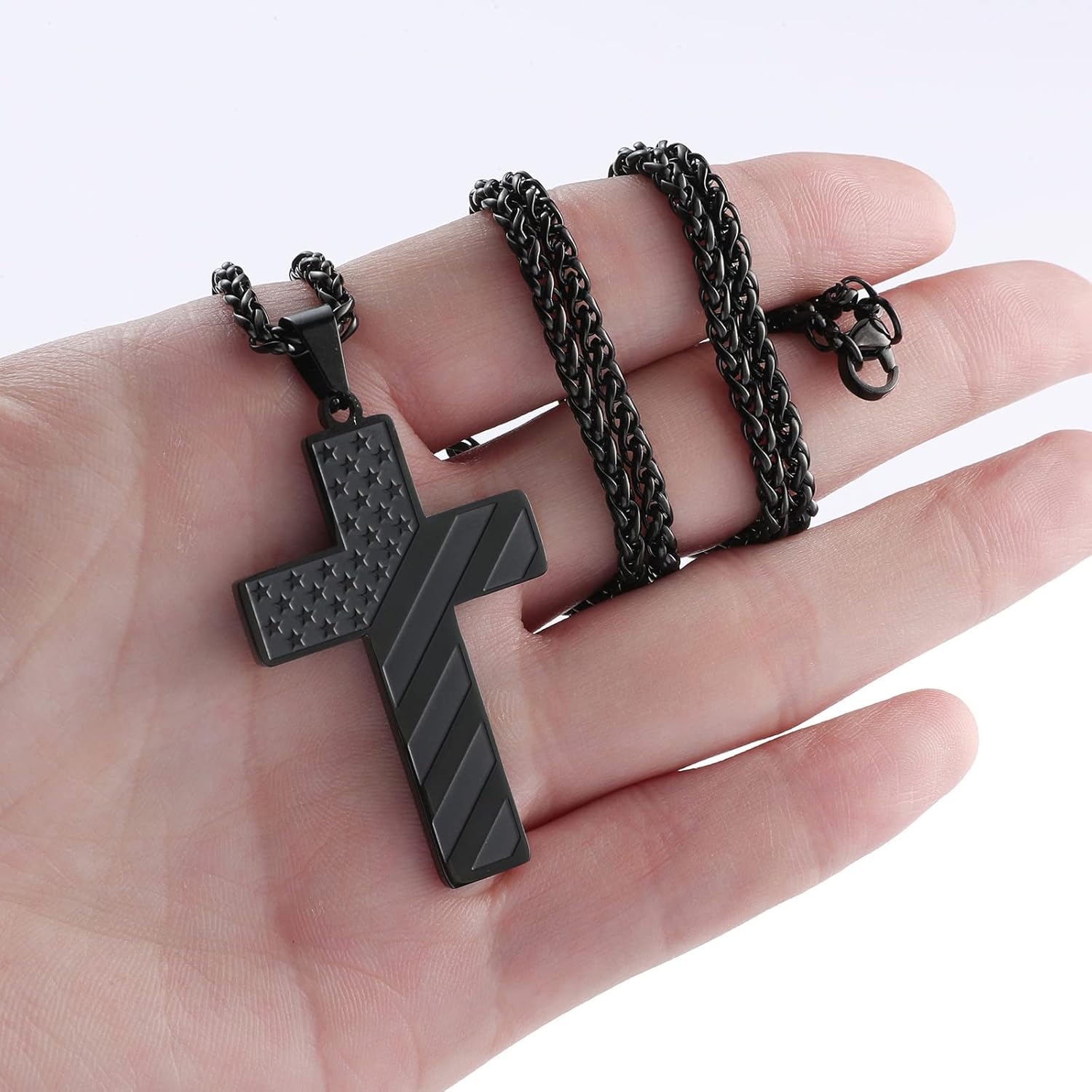 Maliben | Ironpride Cross American Flag Cross Necklace