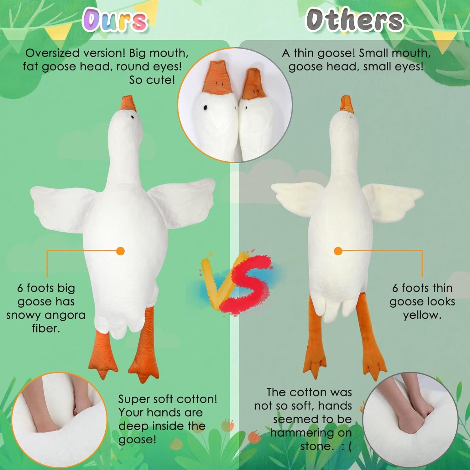 Maliben | Cuddly Giant Goose Plush – Soft Toy In Multiple Sizes