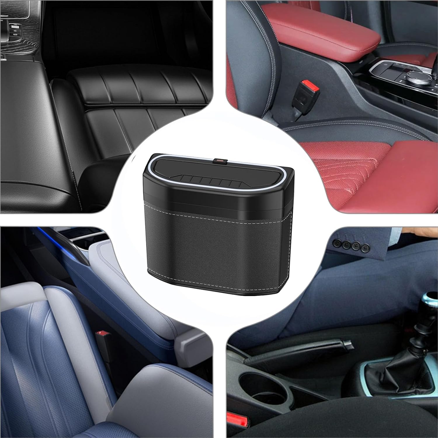 Maliben | Smell-Proof Car Trash Can With Touch Light – Lurevo