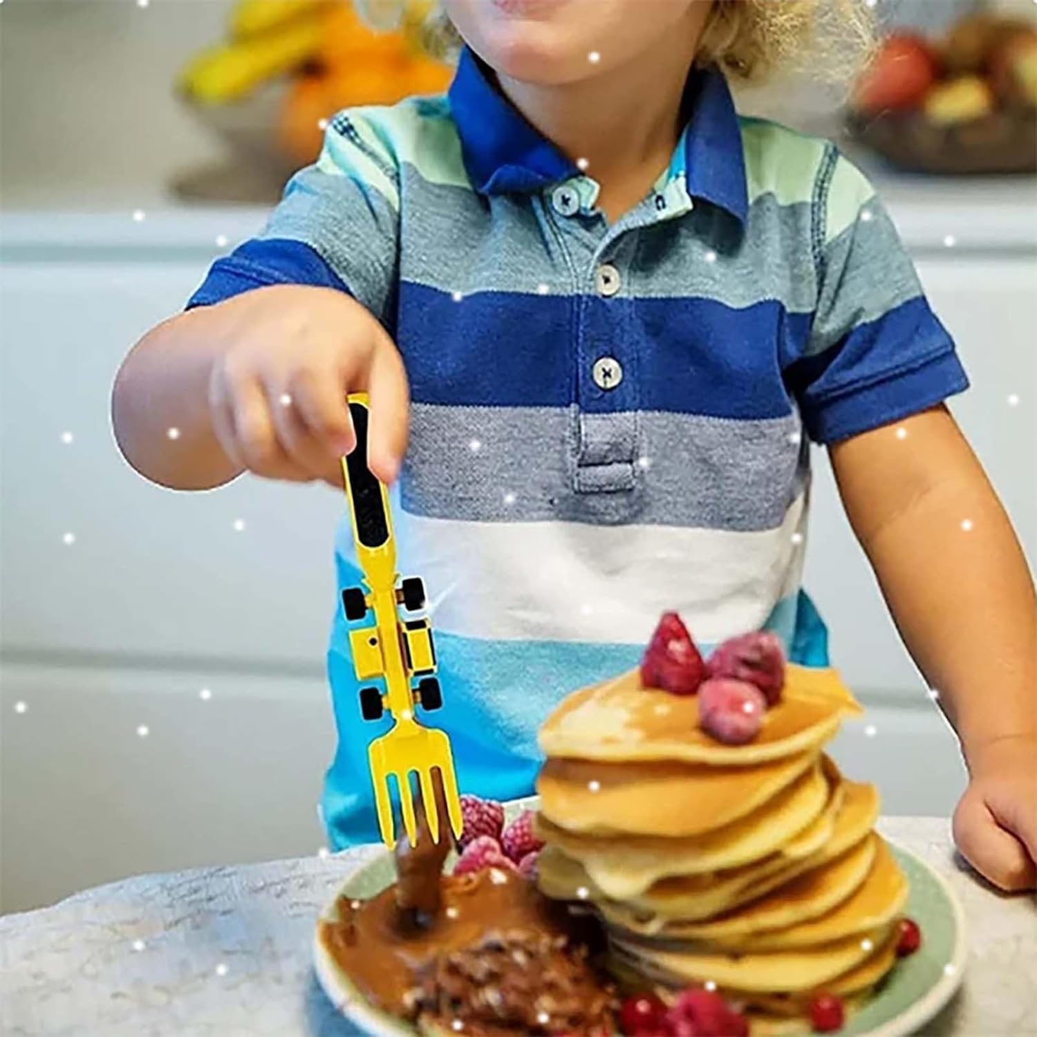 Maliben | Build & Bite | Eating Pleasure For Little Builders - Playful Children's Cutlery Set