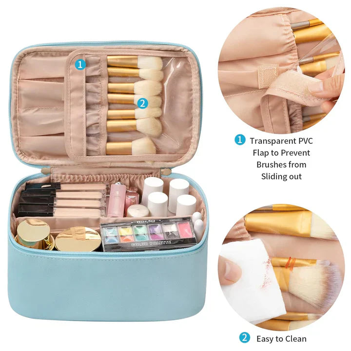 Maliben | Practical Make-Up Organizer For Traveling | With Compartments And Dividers