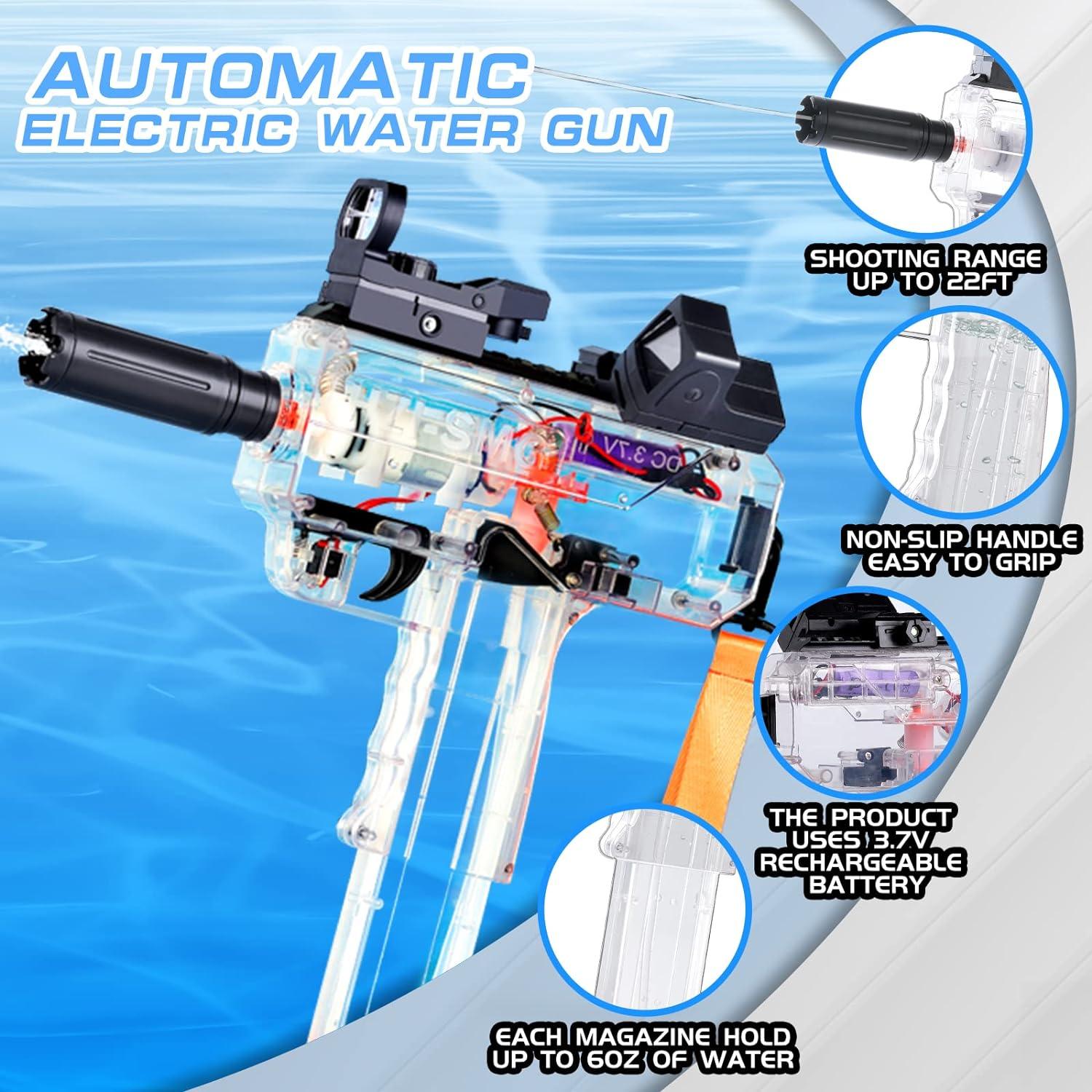 Maliben | Uzi Transparent Automatic High-Speed Water Gun