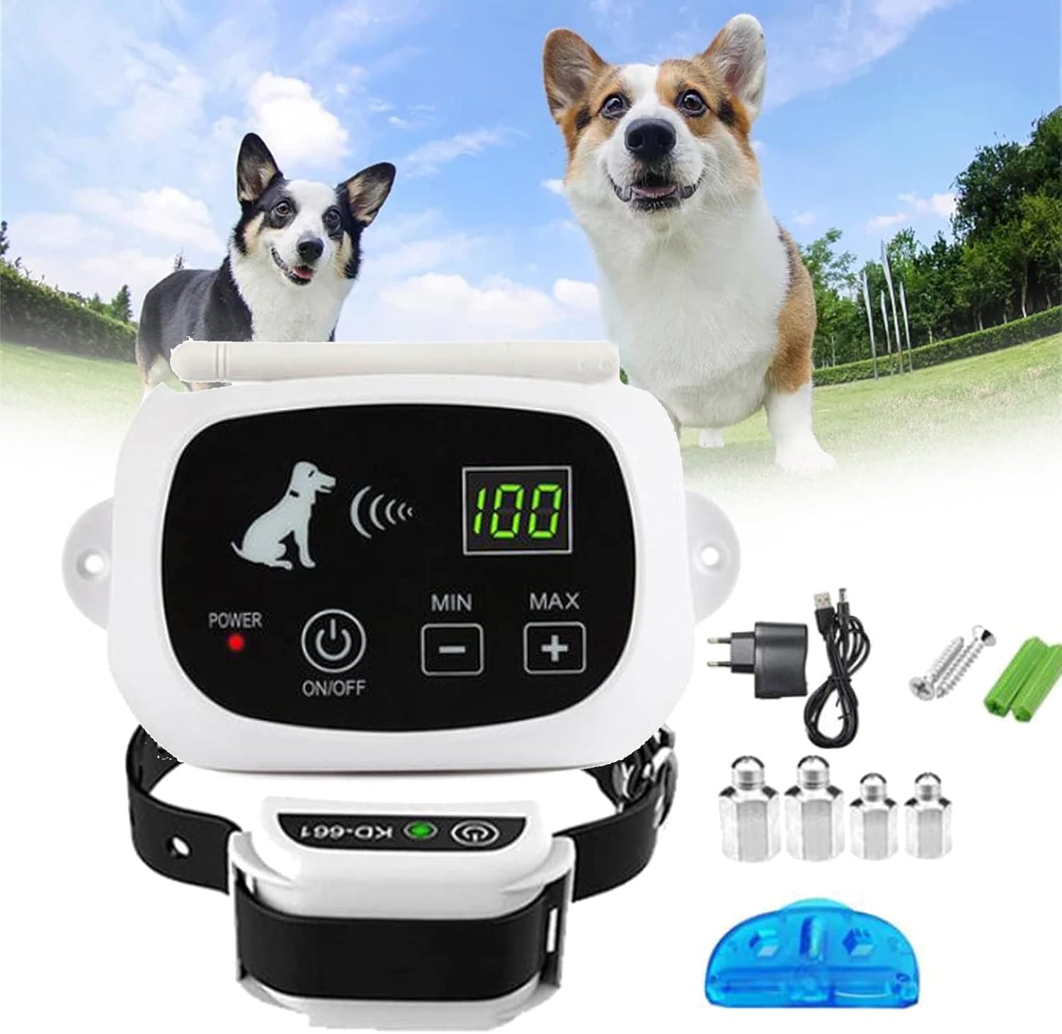 Maliben Wireless Dog Fence Collar System — Waterproof, Rechargeable & Ideal for Home...