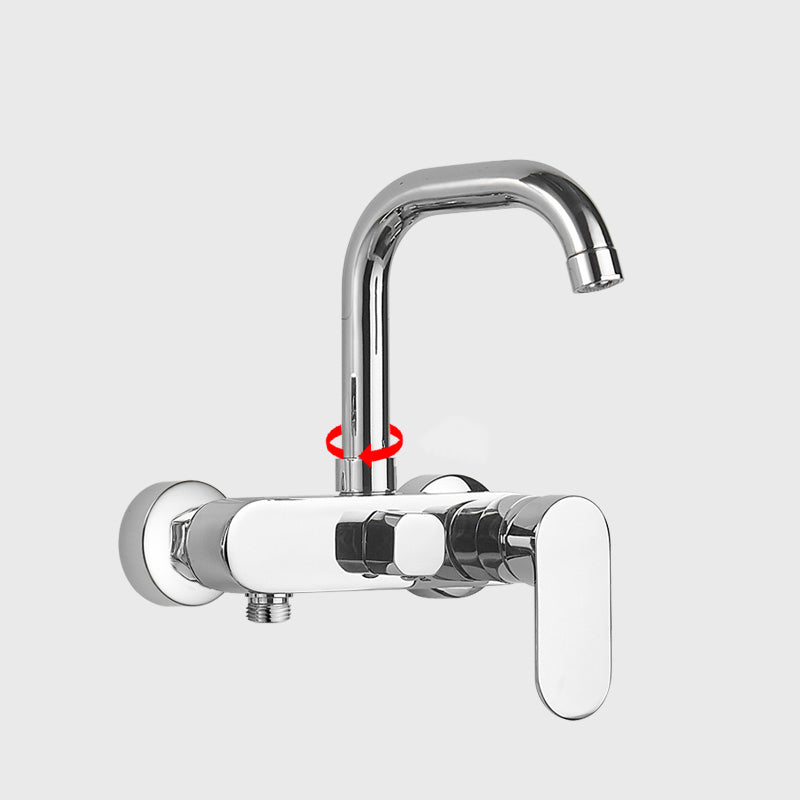 Maliben | Metal Bathtub Faucet Trim Contemporary Lever Handle Bathtub Faucet Trim