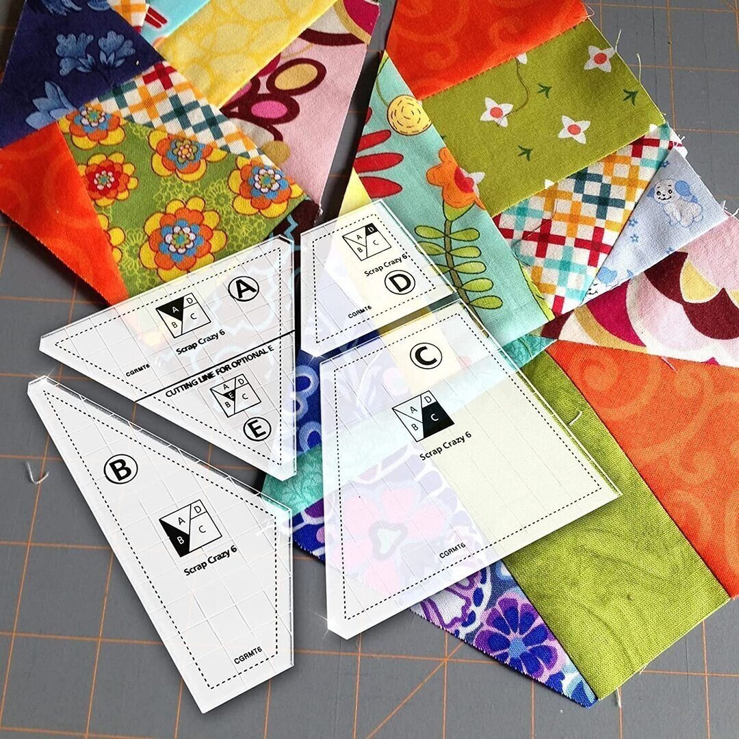 Maliben Quilting Cutting Template Set — Non-Slip Acrylic Guide