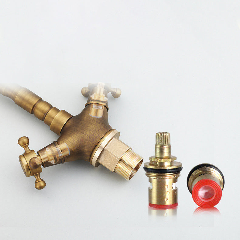 Maliben | Industrial Widespread Bathtub Faucet With Cross Handles Sink Faucet