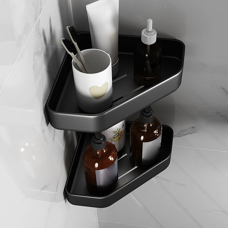 Maliben | Matt Black Bathroom Accessories Set Modern Anti-Rust 1/2/3-Piece Bathroom Shelf