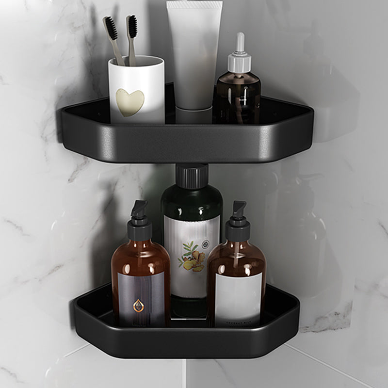 Maliben | Matt Black Bathroom Accessories Set Modern Anti-Rust 1/2/3-Piece Bathroom Shelf