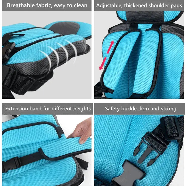 Maliben | Portable Child Travel Car Seat | Foldable Safety Booster with 5-Point Harness | Ages 0–12 Years