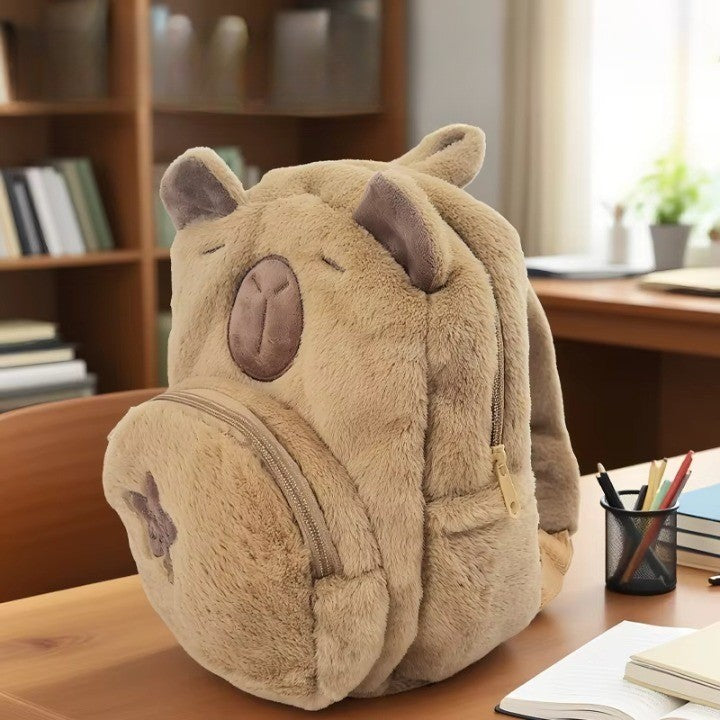 Maliben | Capybara Cute Plush Kids Backpack