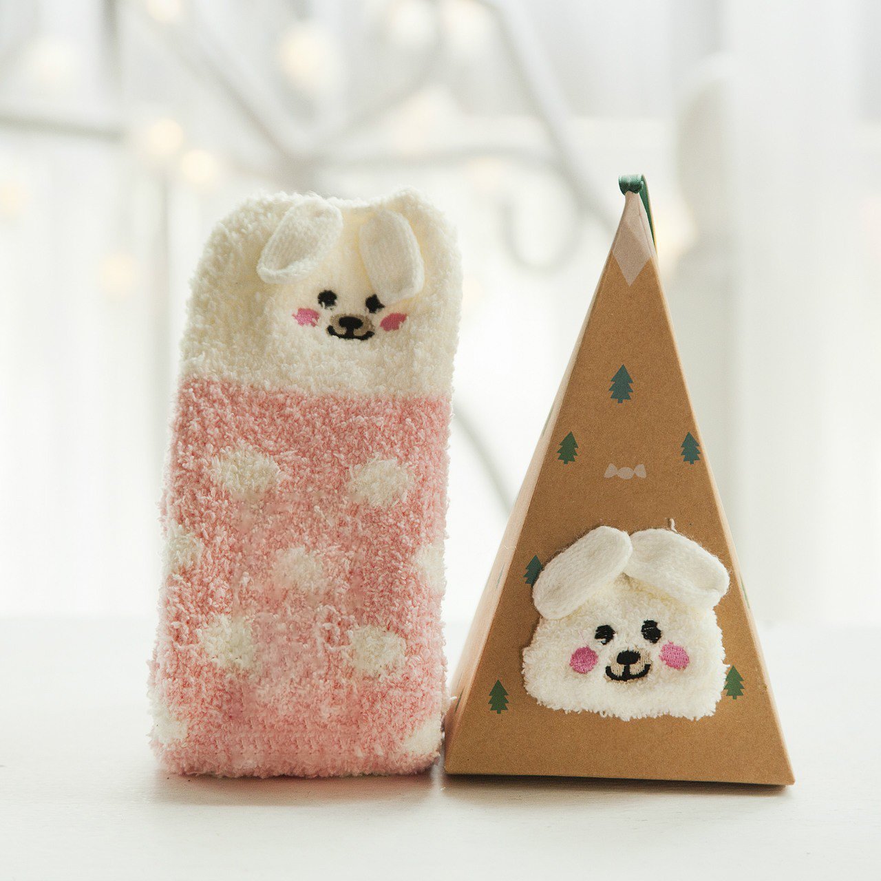Maliben | Christmas Socks In Gift Box Design | Plush House & Cuddle Socks | Universal Size