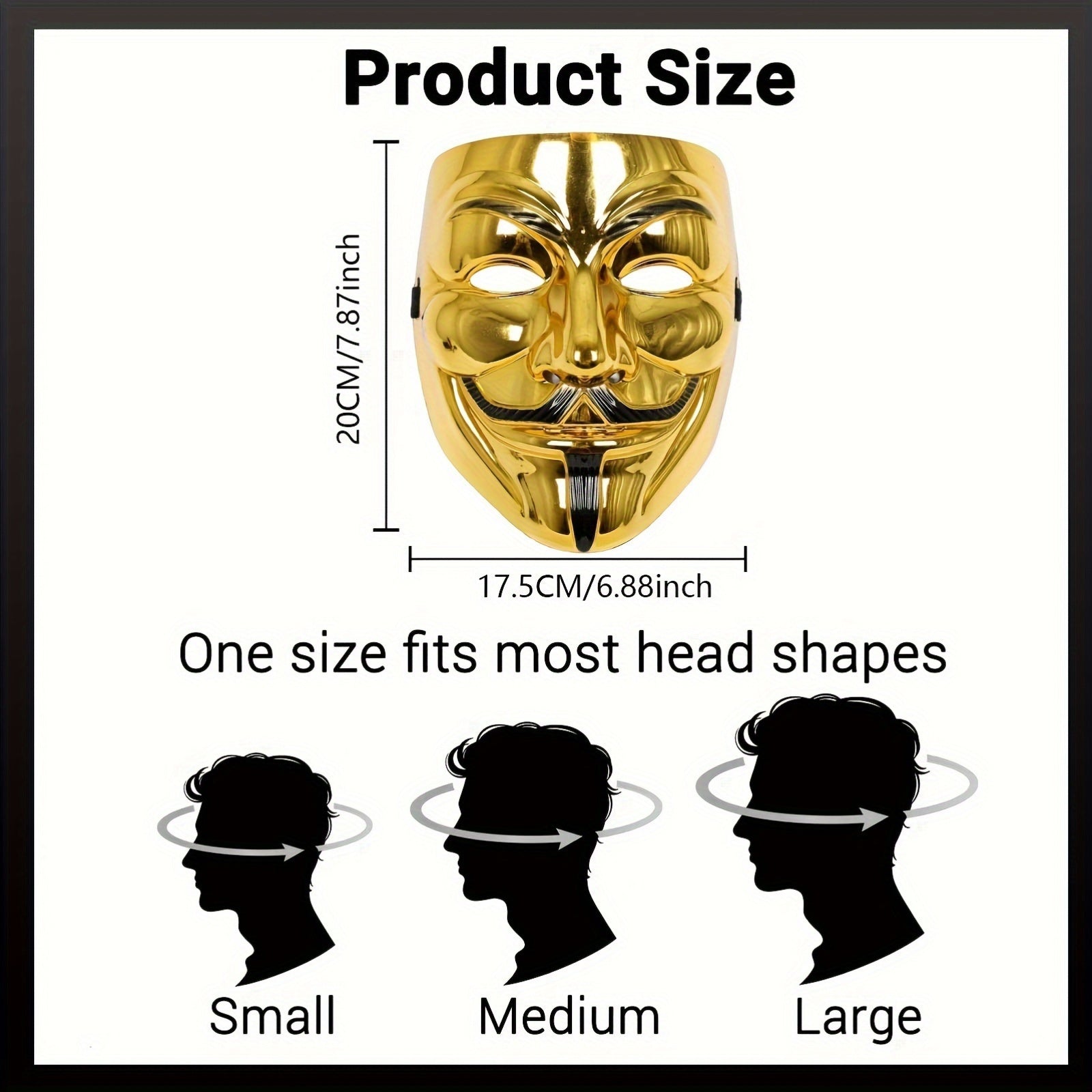 Maliben Anonymous Halloween Mask — Full-Face Cosplay Mask