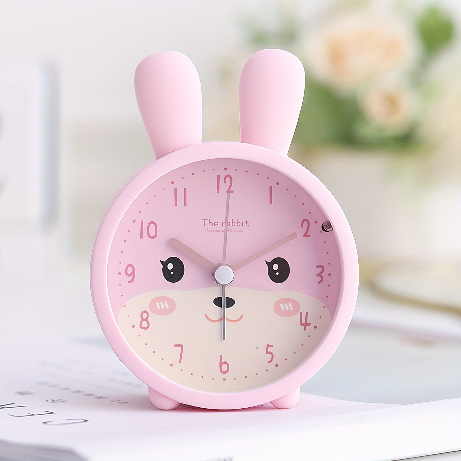 Maliben | Children's Alarm Clock With Night Light – Quiet, Rabbit Pattern & Compact Design