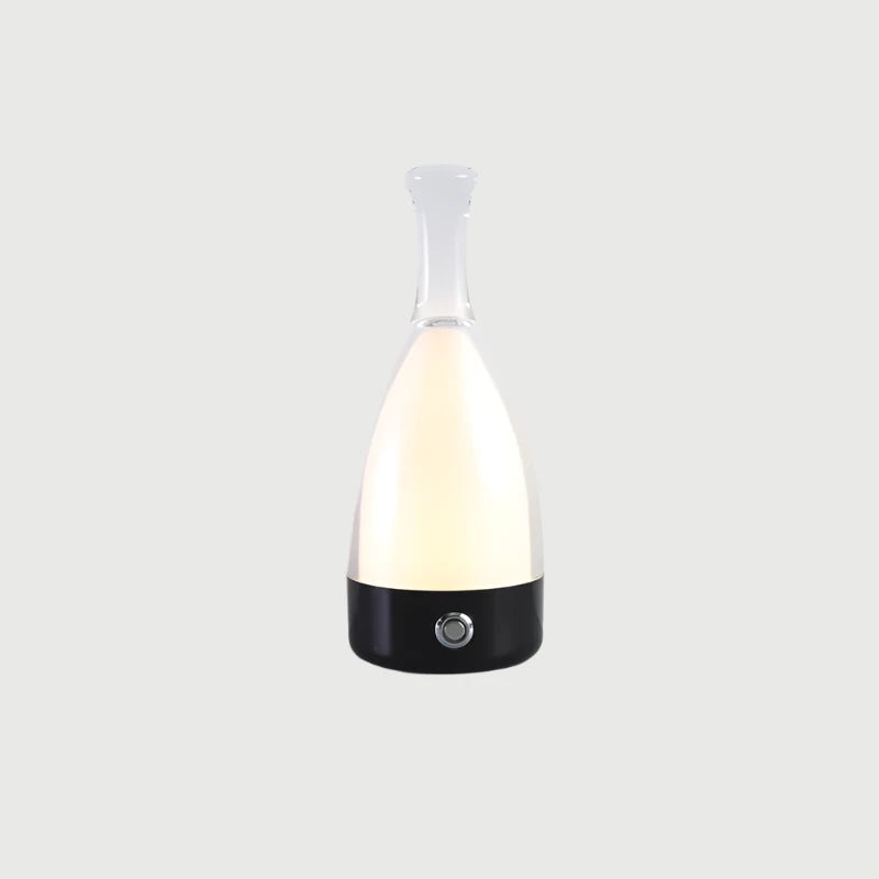 Maliben | Stylish Wine Bottle Table Lamp - Rechargeable With Dimmable Light
