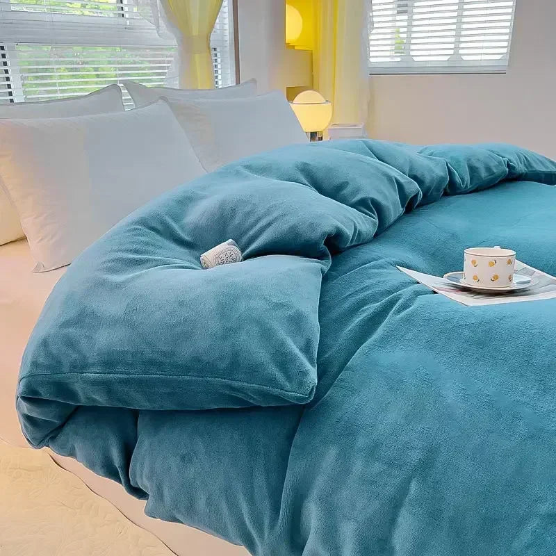 Maliben | Verdict Flannel Fleece Duvet Cover - Cozycover