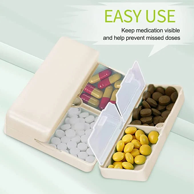 Maliben | 7 Compartments Portable Medication Organizer