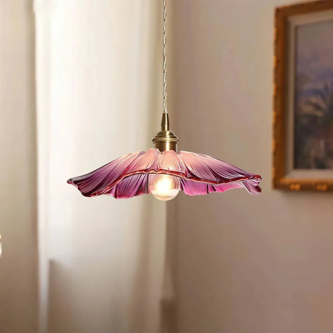Maliben | Retro Lotus Glass Pendant Lamp