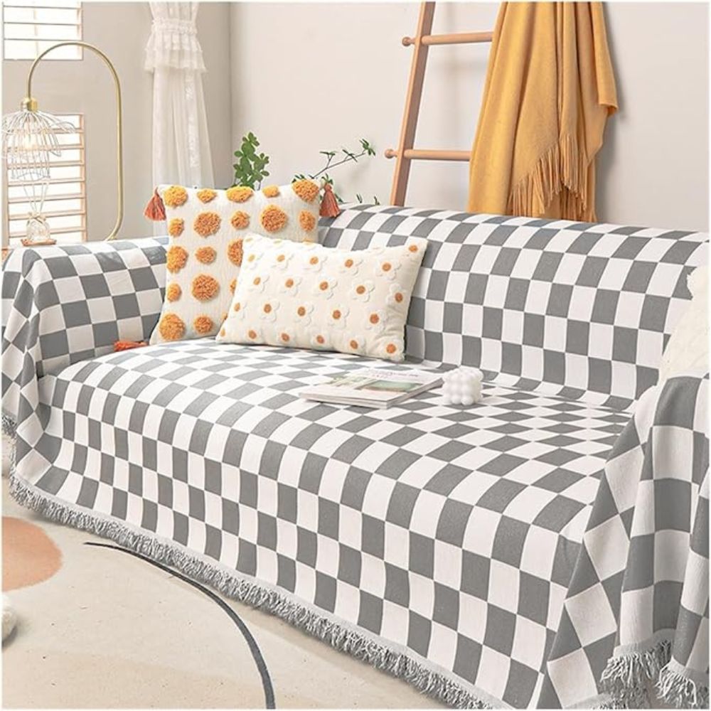 Maliben | Checkerboard Anti-Scratch Sofa Cover