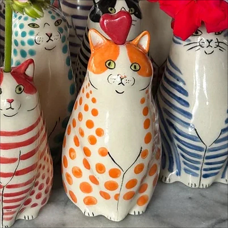 Maliben | Polka Dot Cat Vase