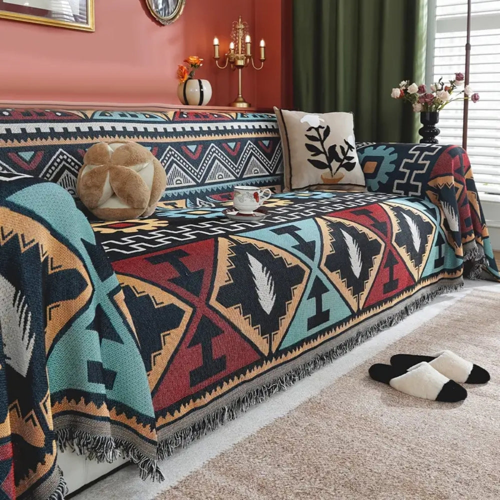 Maliben | Aztec Geometric Pattern Sofa Cover