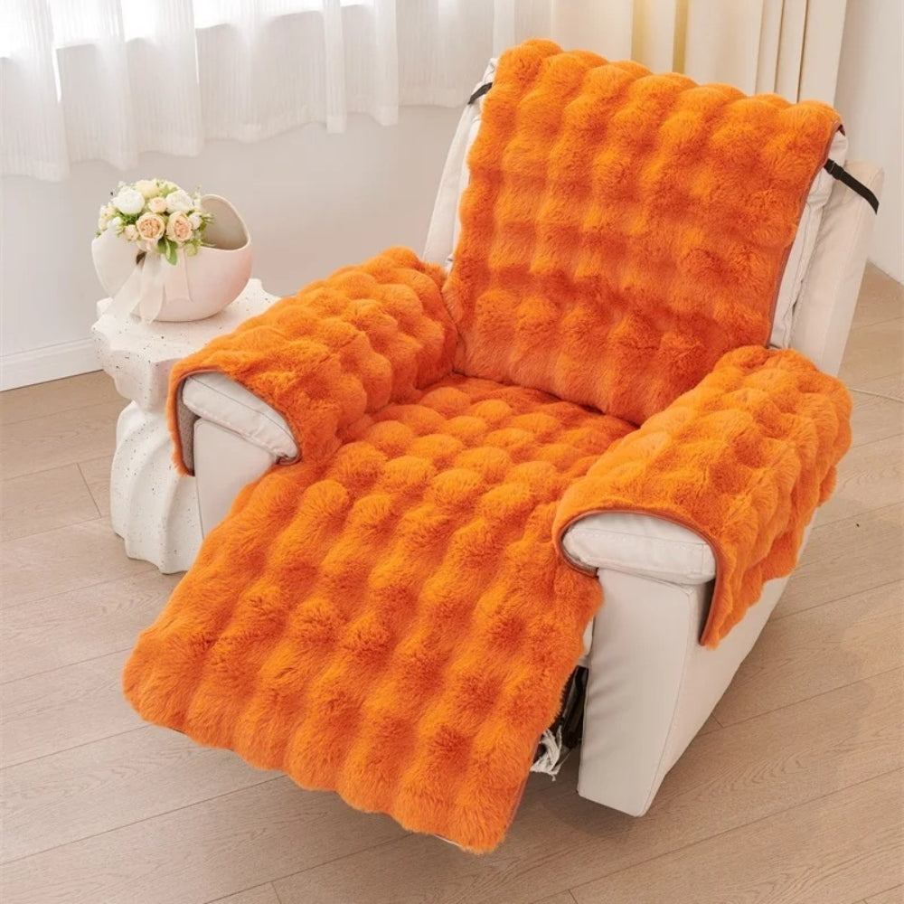 Maliben | Faux Fur Recliner Sofa Cover