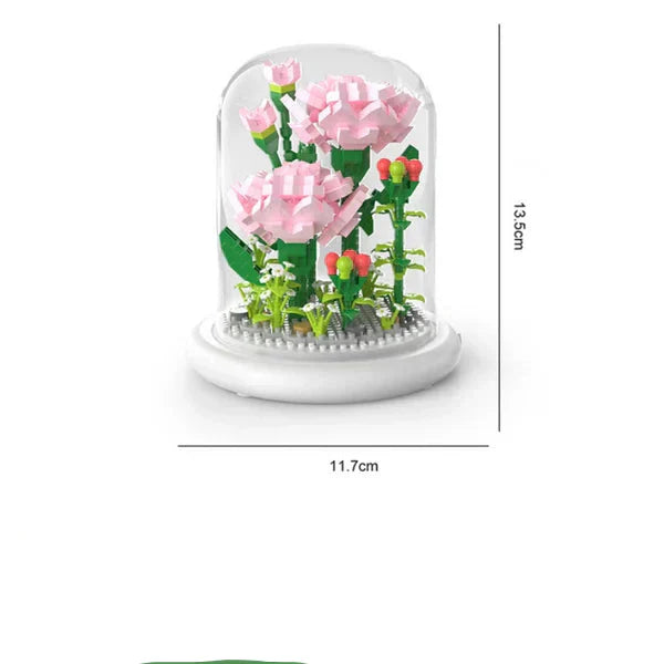 Maliben | Noble BuildIng Block Flower in Glass