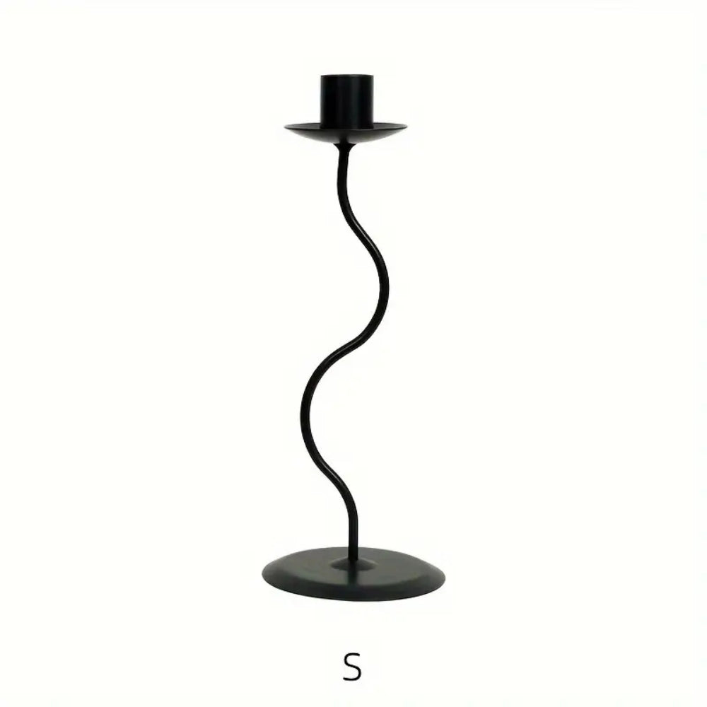 Maliben | Sculpted Wavy Iron Candle Holder