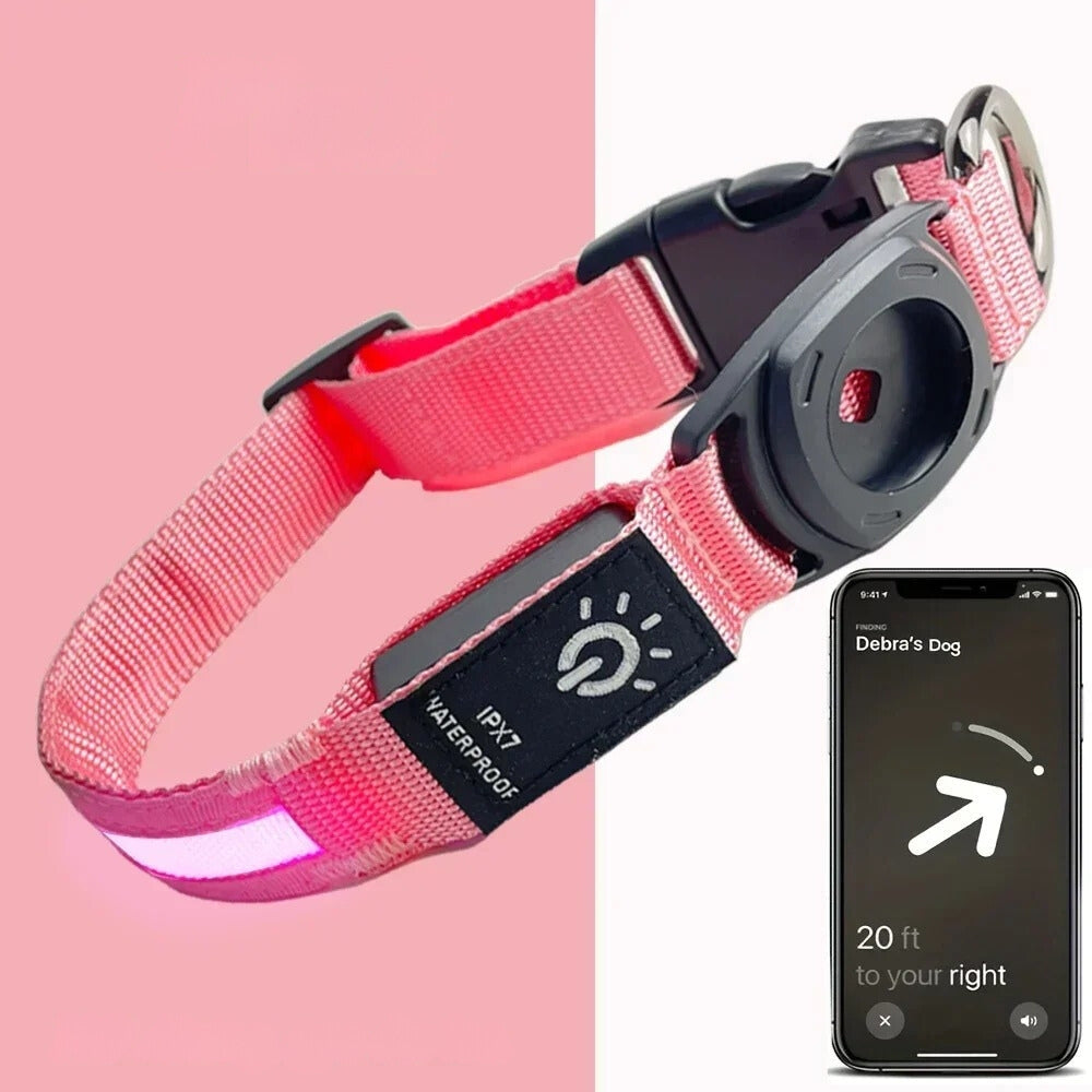 Maliben | Flashing Dog Collars – Waterproof LED Light Up Dog Collar with USB Rechargeable Glow, Dog Collars Illuminated for Night Safety, All Sizes