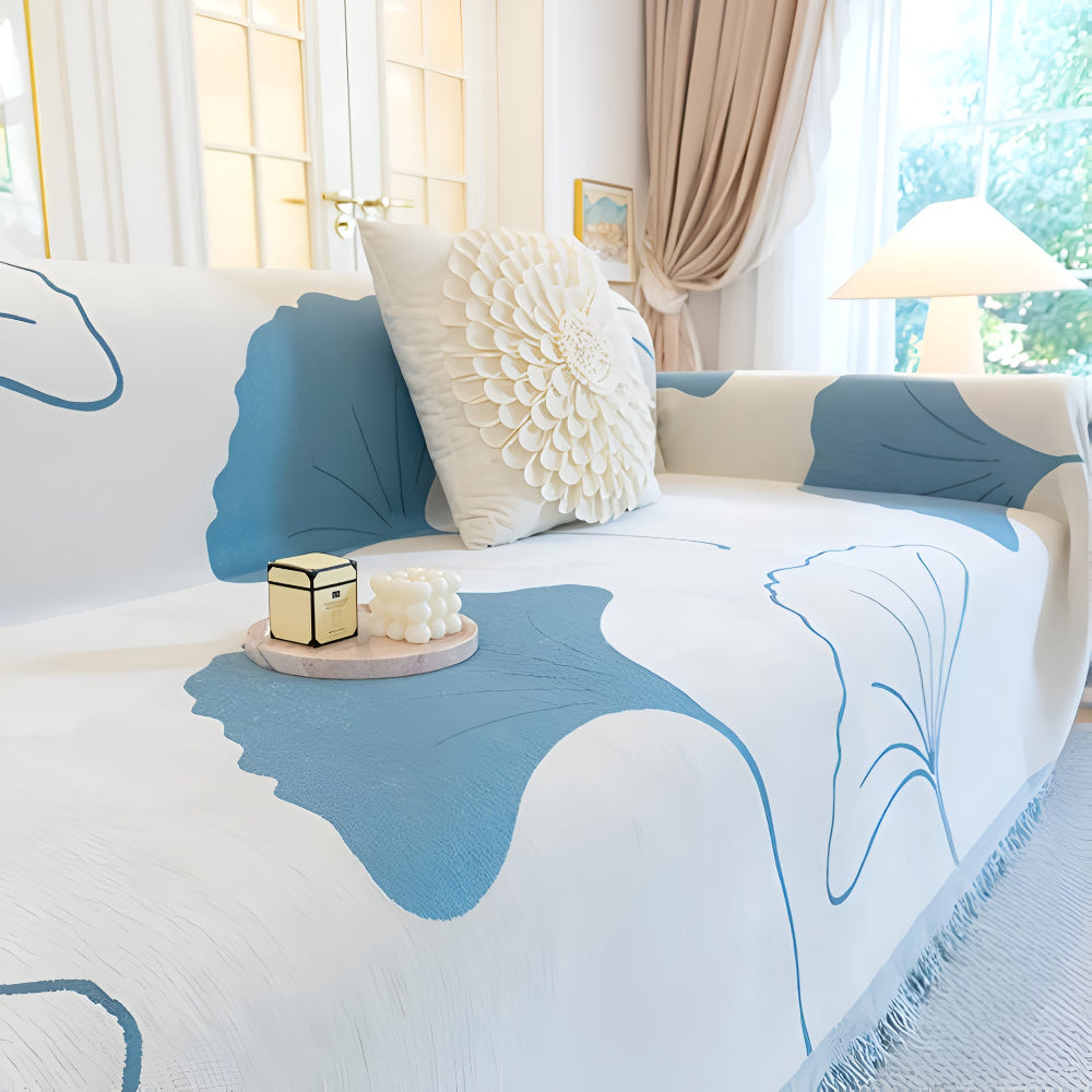 Maliben | Pastoral Style Ginkgo Leaf Sofa Cover
