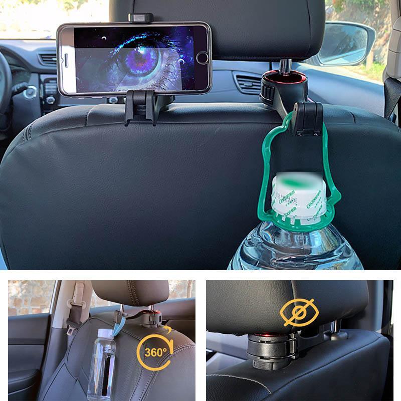 Maliben | Hook For Car Seats With Phone Holder