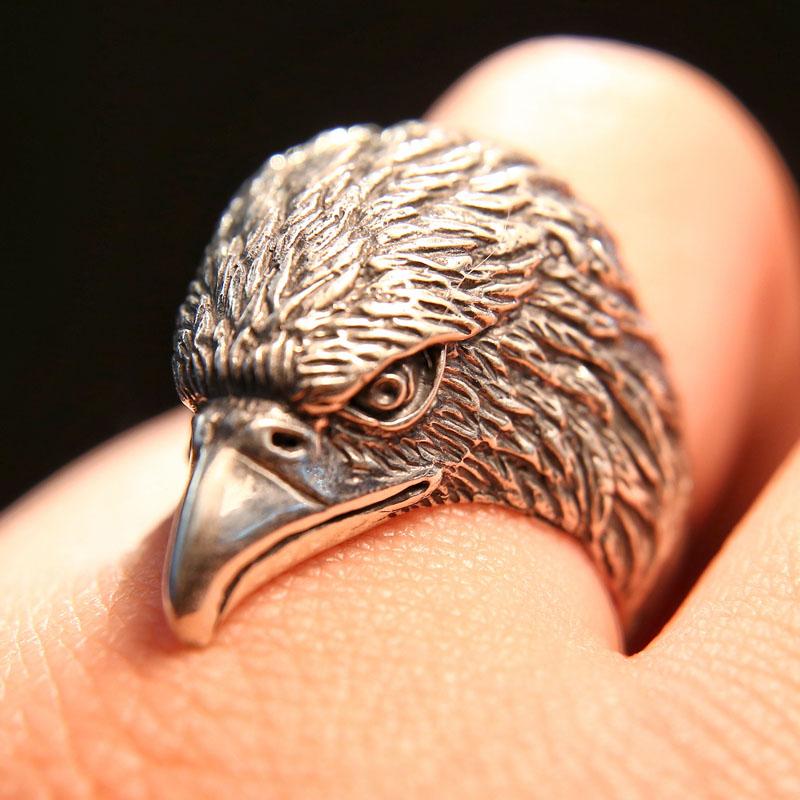 Maliben Men's Eagle Ring — Detailed Statement Biker Ring