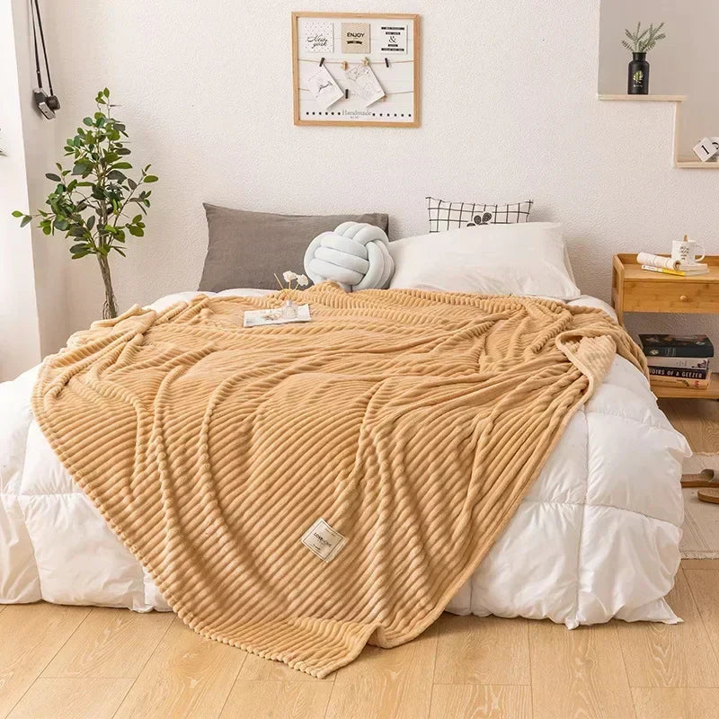 Maliben Thick Flannel Autumn Blanket - WarmHaven
