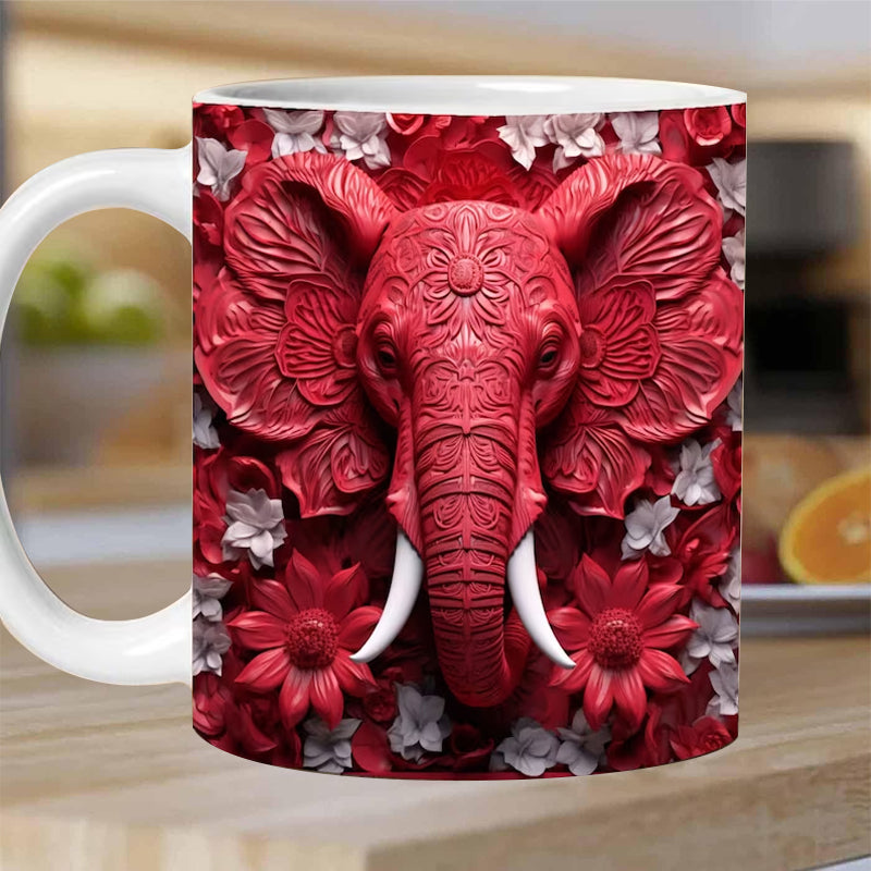 Maliben | 3D Elephant Flower Mug