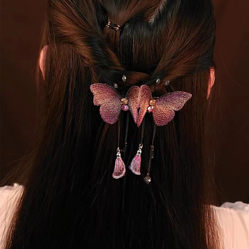 Maliben | Dreamy Butterfly Hair Clip With Fringes
